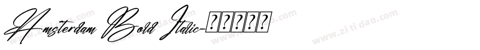 Amsterdam Bold Italic字体转换